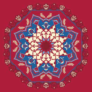 Sümbül Göbekli Cami Halısı Kırmızı