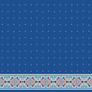 Gelincik Saflı Cami Halısı Koyu Mavi