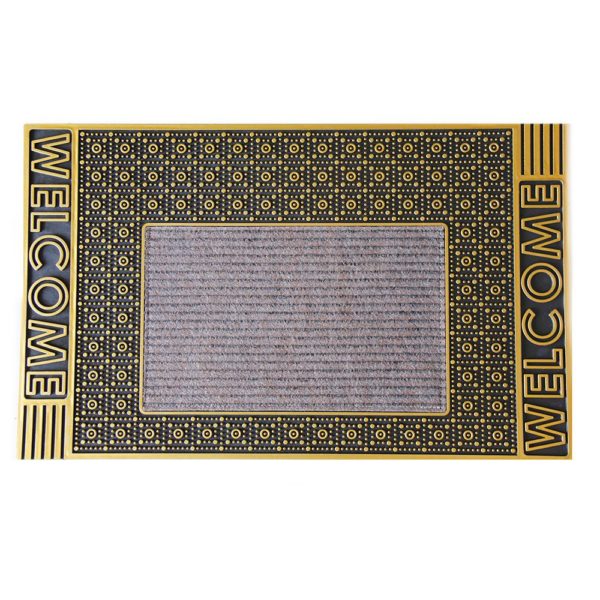 Welcome Yazılı Halılı Kapı Önü Paspas