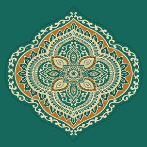 Sarmaşık Göbekli Cami Halısı Yeşil